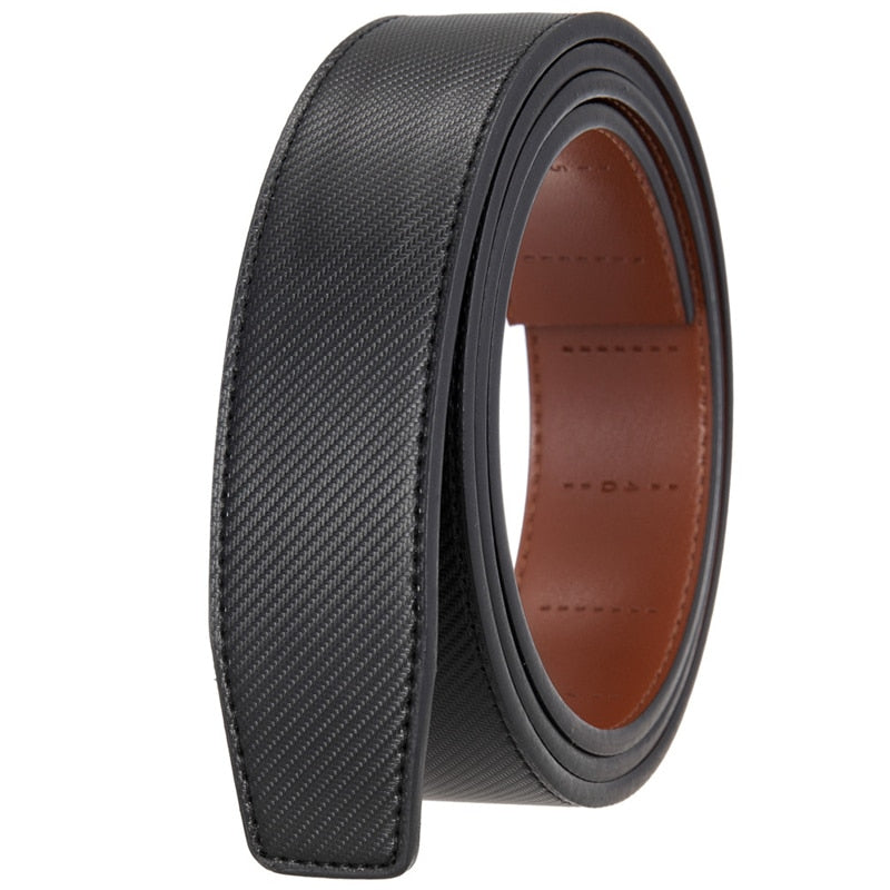 No Buckle 3.5cm Width Cowskin Genuine Leather Belt Men Without Automatic buckle