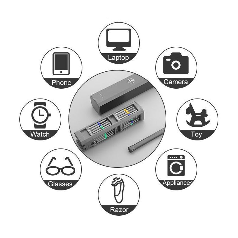 Multifunction Screwdriver Set 44 in 1 S2 Slotted Precision Screw Driver