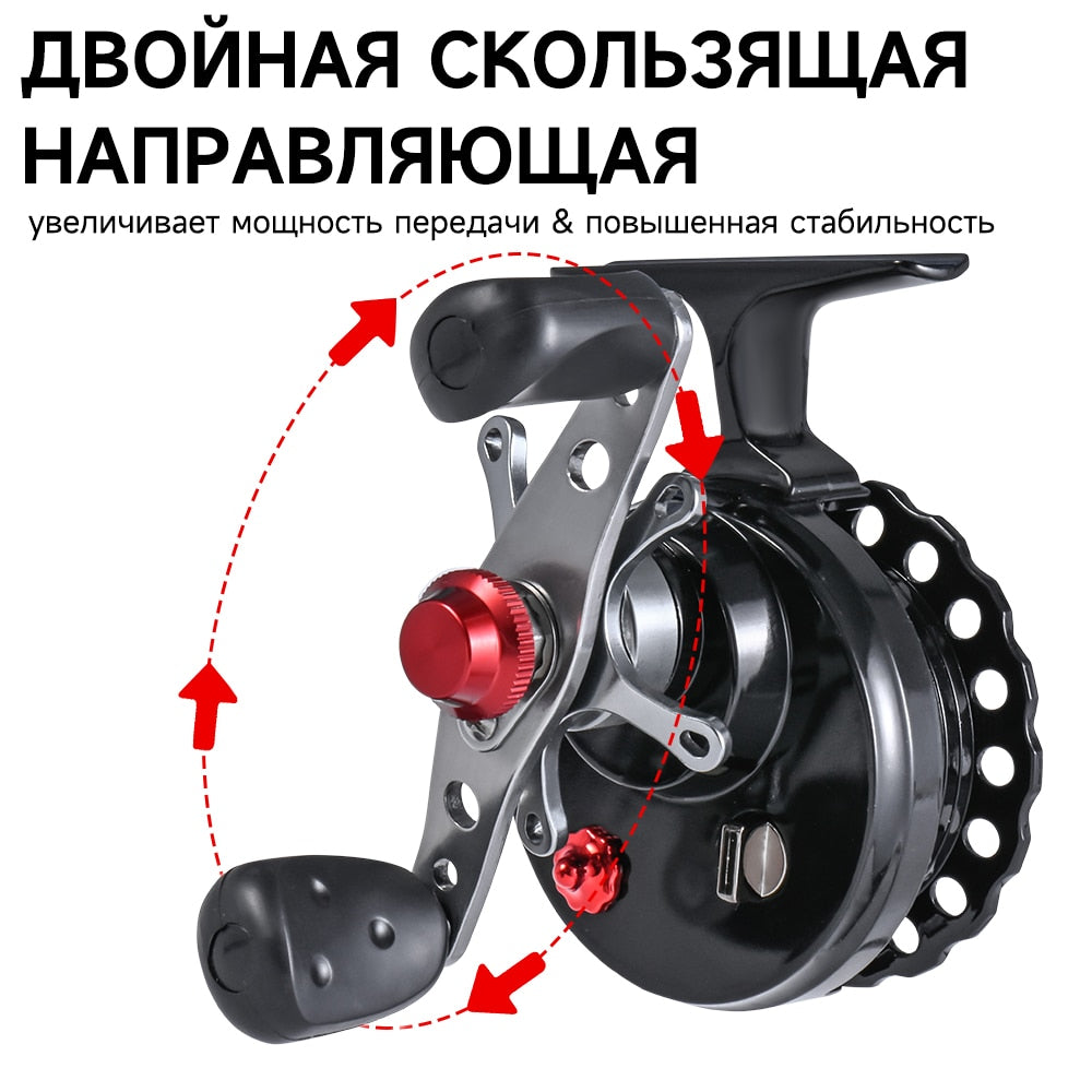 LEOFISHING Professional Coil Spinning Ice Reels Fishing Goods 4 + 1BB 2.6:1 for Fishing Rods Max Power 18KG Fishing Accessories