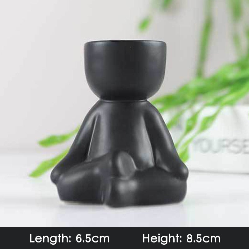Humanoid Ceramic Flower Pot Succulent Planter