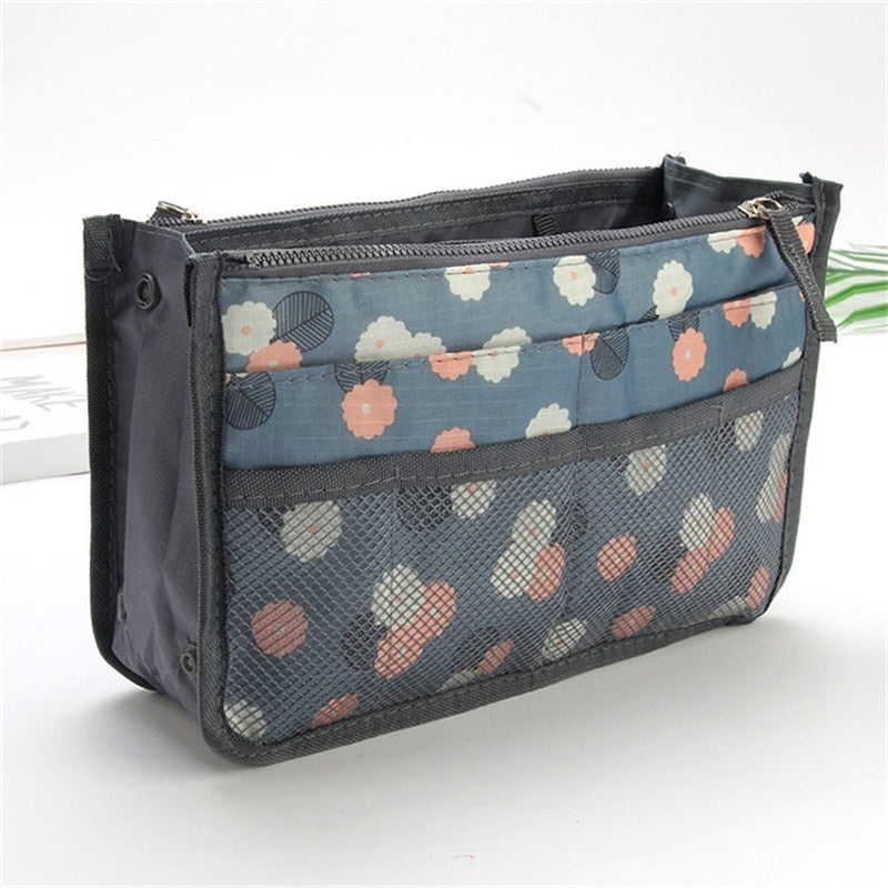 ladies nylon travel Organizer, can be inserted in a purse or handbag