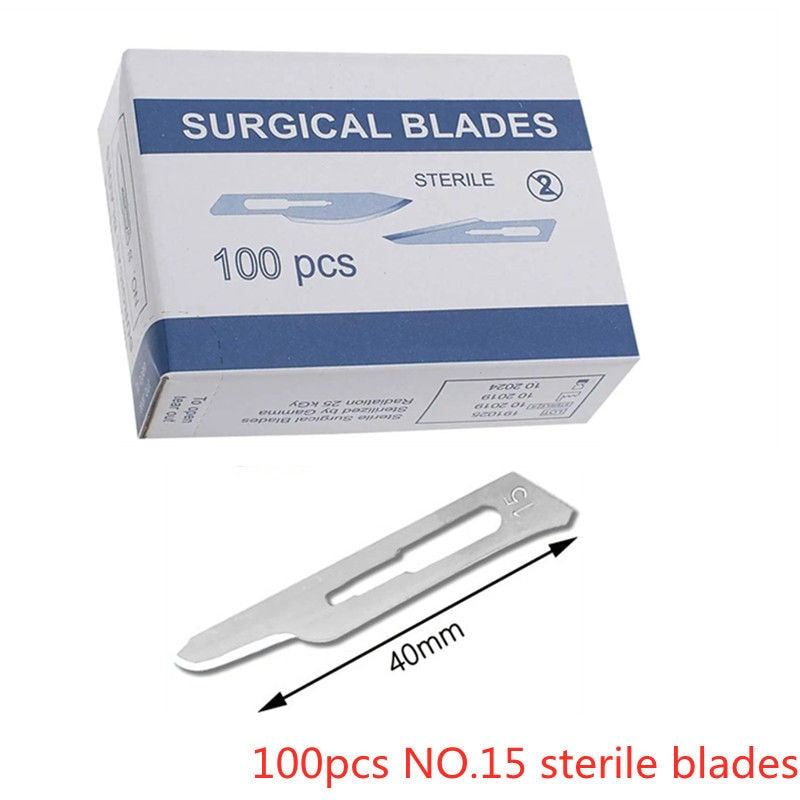 20-100pcs Carbon Steel Surgical Blades