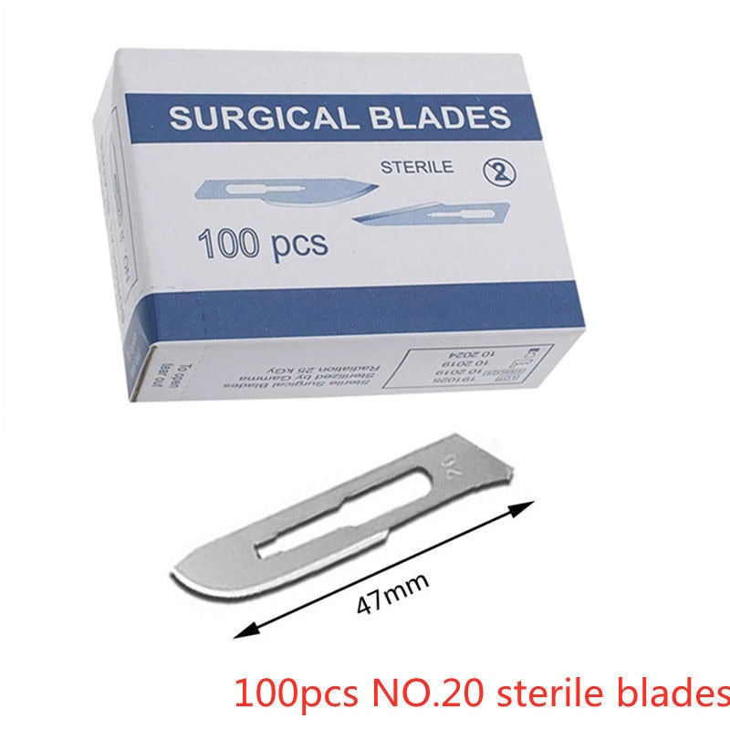20-100pcs Carbon Steel Surgical Blades