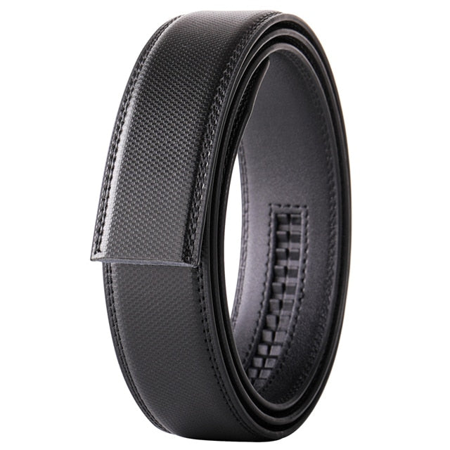 No Buckle 3.5cm Width Cowskin Genuine Leather Belt Men Without Automatic buckle
