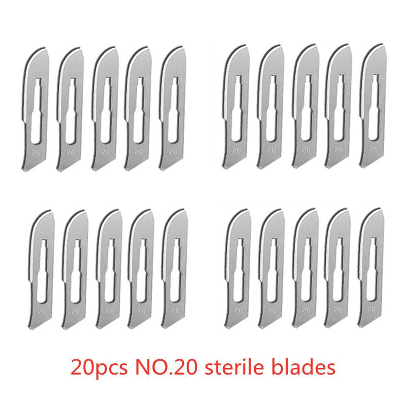 20-100pcs Carbon Steel Surgical Blades