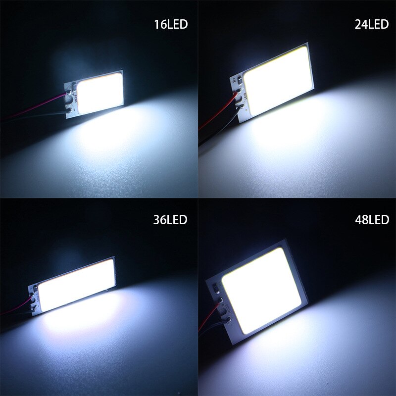 4/8 PCS Car Interior Accessories 18/24/48 SMD T10 4W 12V COB Car Interior Panel LED Lights Lamp Bulb Car Dome Light Car Panel