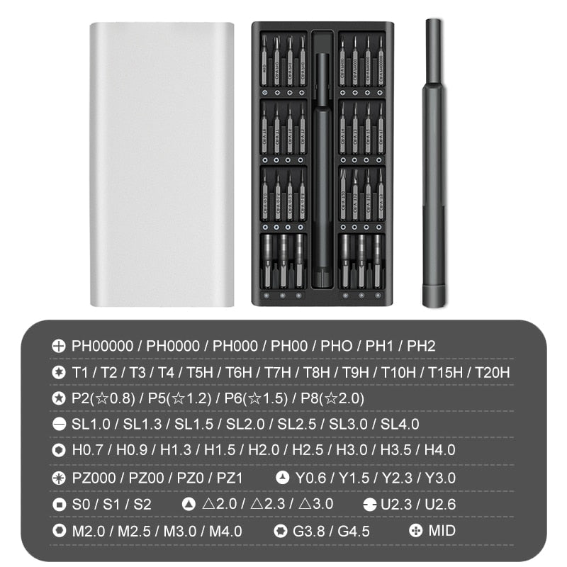 ONENUM Precision Screwdriver Set 25/39/63/130/132/145/170 In 1 Phillips Screw Bits Non-slip Handle Combinational Kit Repair Tool