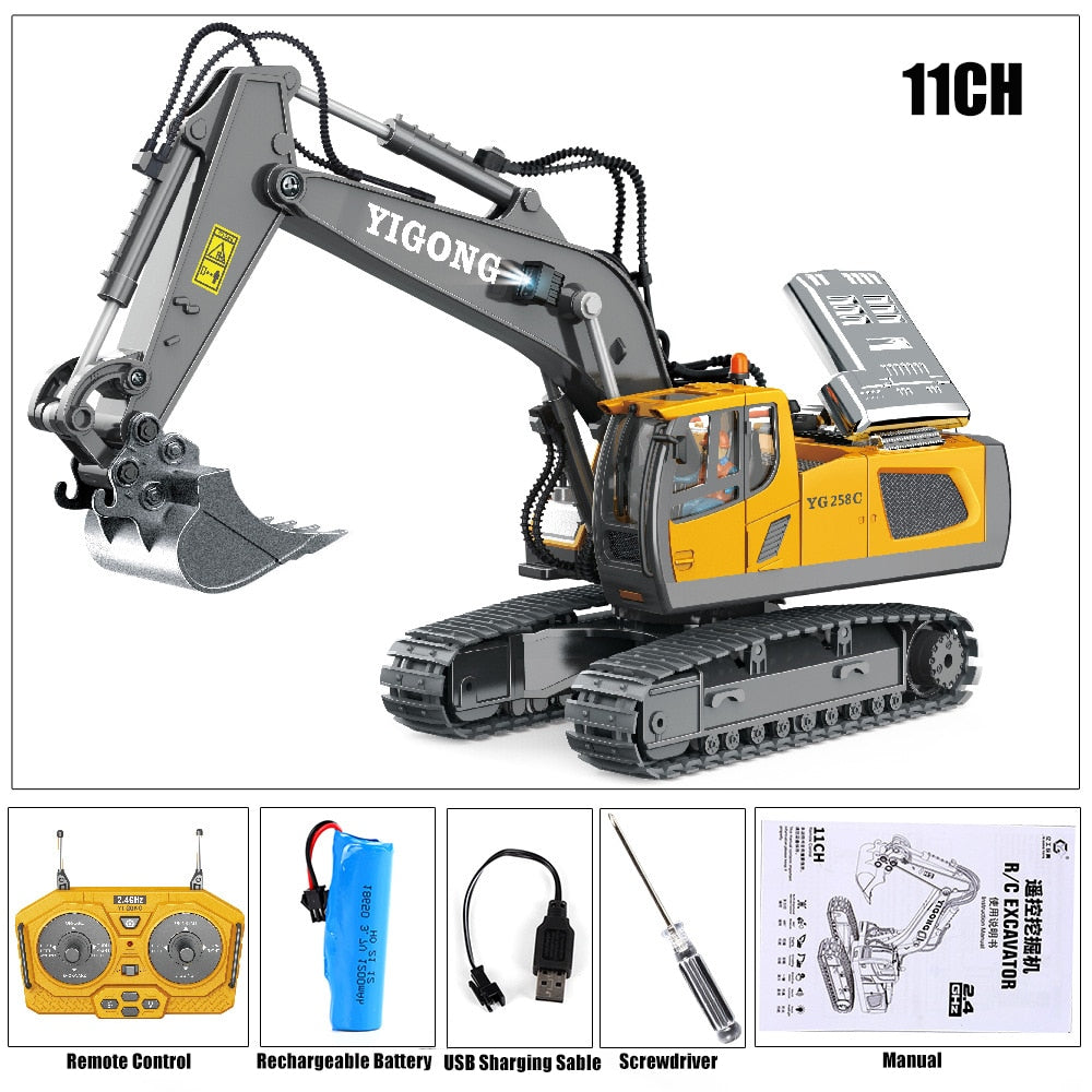 RC Car Children Toys Remote Control Car Toys Radio Control Excavator Dump Truck-Bulldozer
