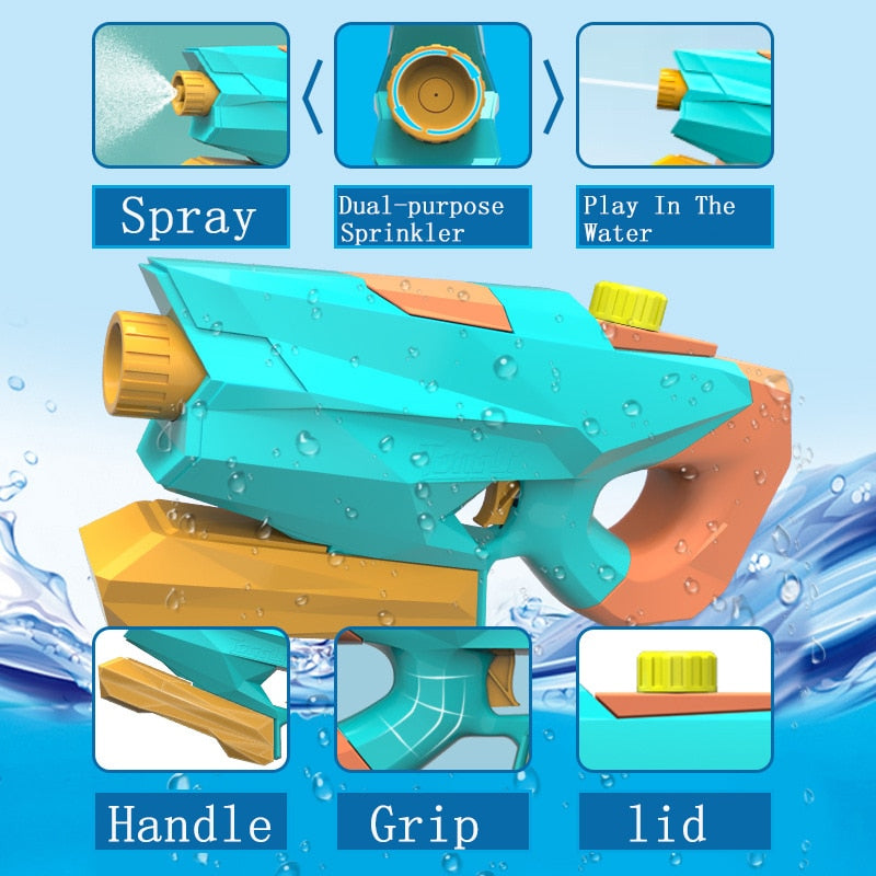 Water Gun Toy High Capacity Multiple Modes Long Range