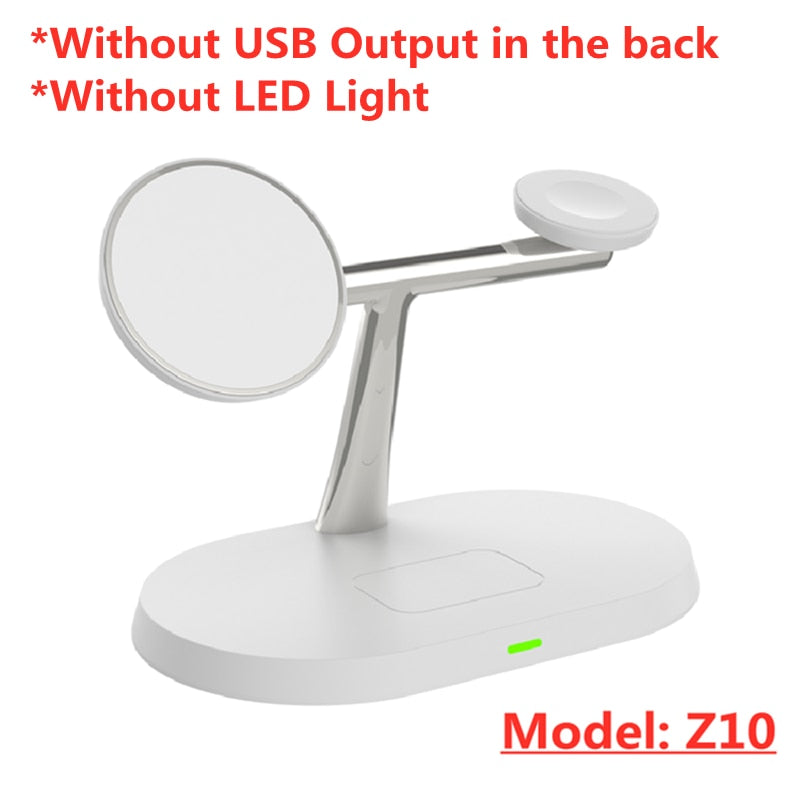 30W 3 in 1 Magnetic Wireless Charger Stand for iPhone 14 13 12 Pro Max Apple Watch Airpods Induction Fast Charging Station