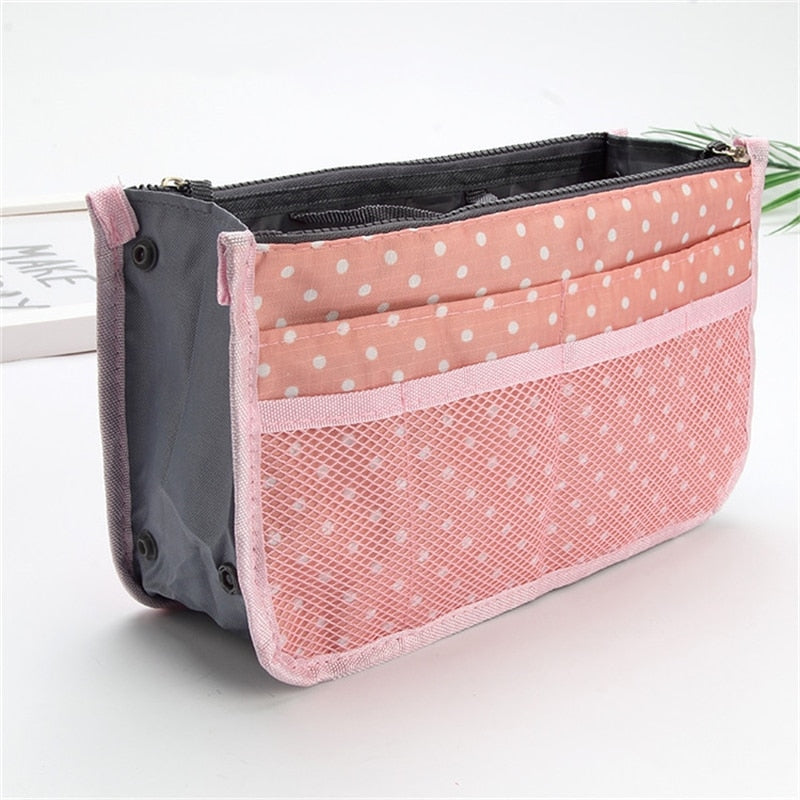 ladies nylon travel Organizer, can be inserted in a purse or handbag