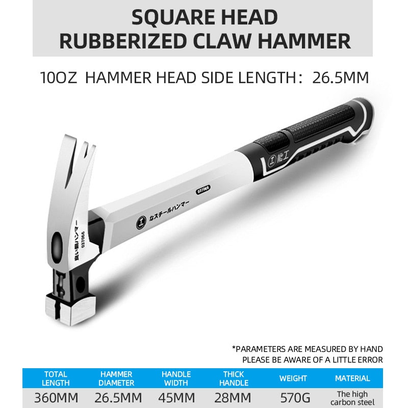 GREENER Heavy Claw Hammer 100Z/130Z Nail puller Hammer Steel Woodworking Striking Tools Magnetic Automatic Nail Suction Hammer