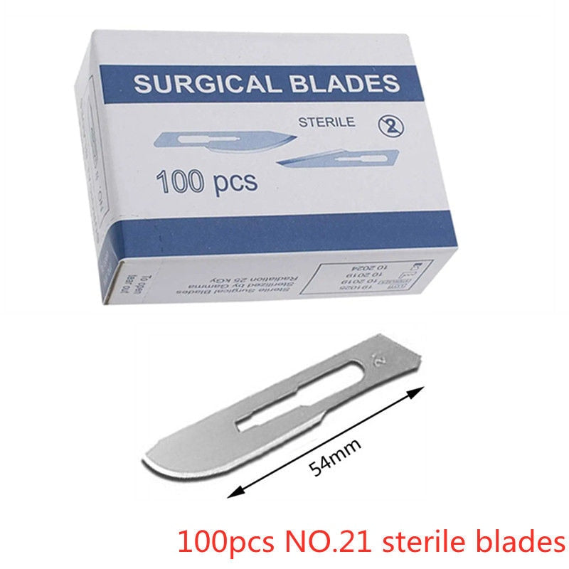 20-100pcs Carbon Steel Surgical Blades