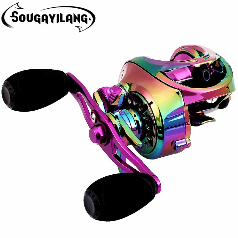Sougayilang Fishing Reels 6.5/7.2:1 Gear Ratio High Speed Baitcasting Reel with Aluminum Spool