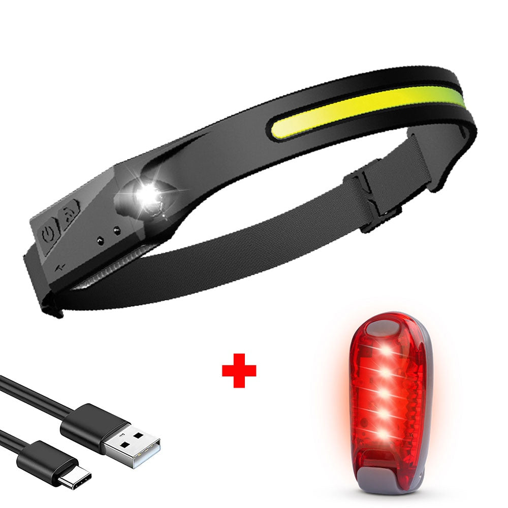 LED Headlamp Rechargeable with Built-in Battery 5 Lighting Modes