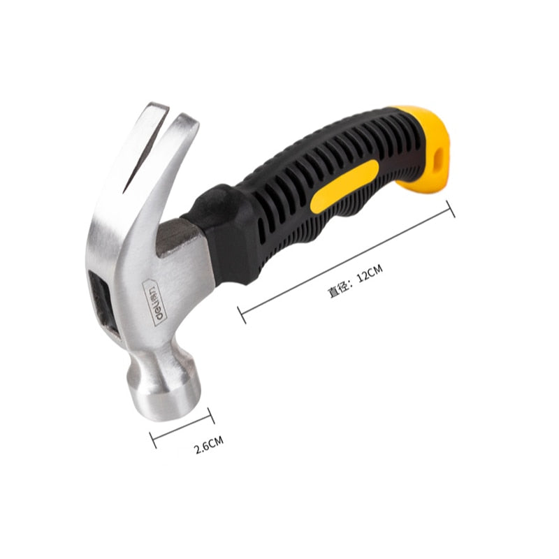 High Carbon Steel Hammer TPR Non-slip Handle, Pliers, Wrench, Knife, and measuring tape