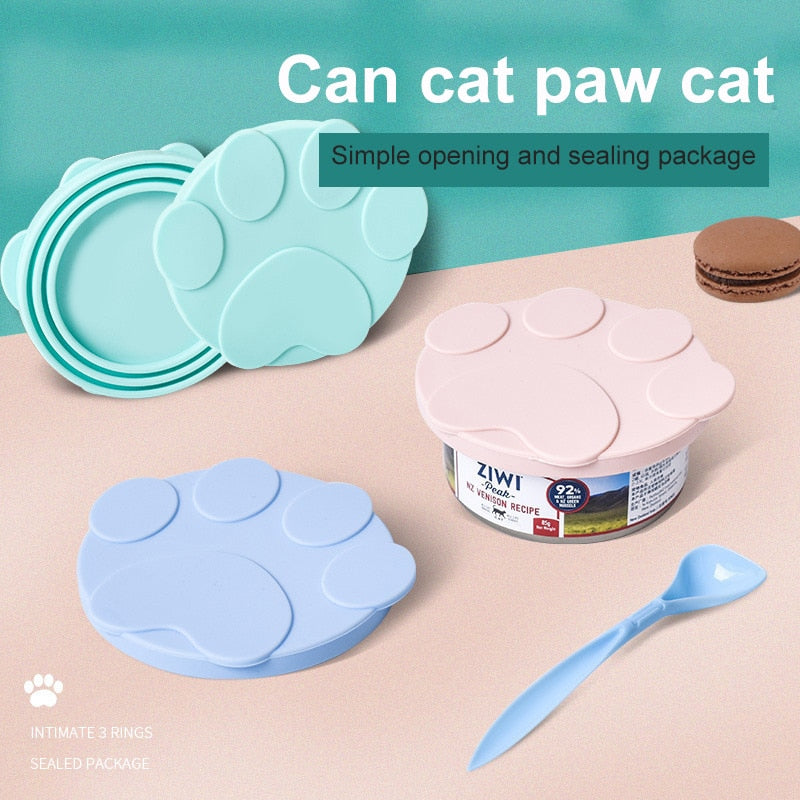 Silicone Pet Food Lid/Spoon.