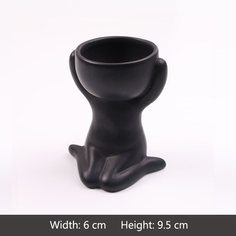 Humanoid Ceramic Flower Pot Succulent Planter
