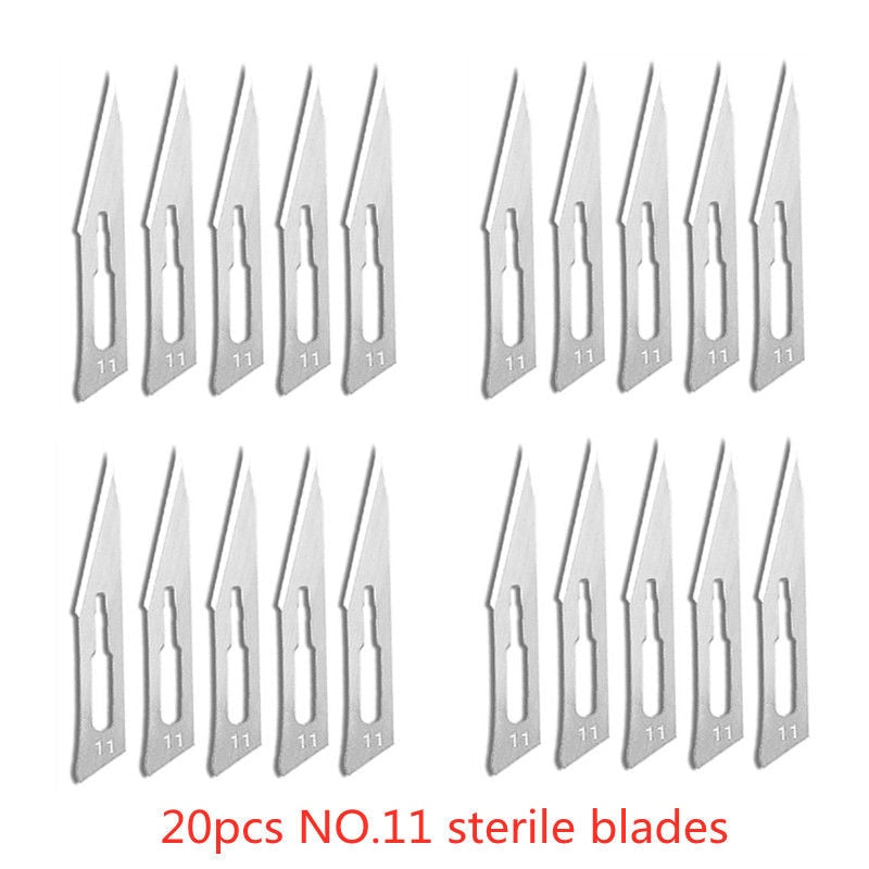 20-100pcs Carbon Steel Surgical Blades