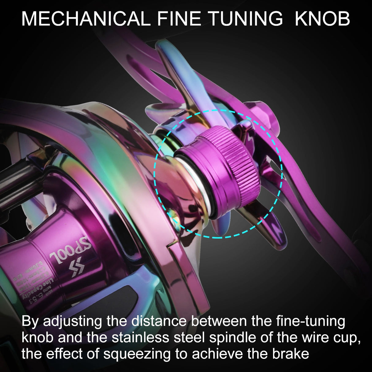 Sougayilang Fishing Reels 6.5/7.2:1 Gear Ratio High Speed Baitcasting Reel with Aluminum Spool