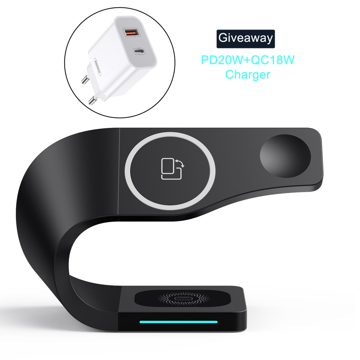 REMAX Magnetic Wireless Charger Stand 15W Induction Universal IP14 Quick Charging Dock