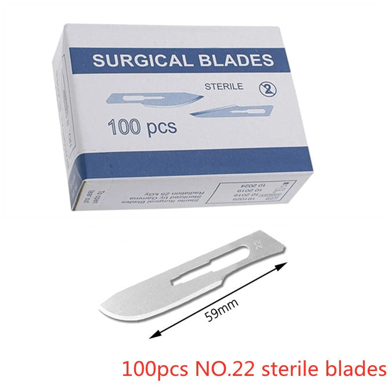 20-100pcs Carbon Steel Surgical Blades