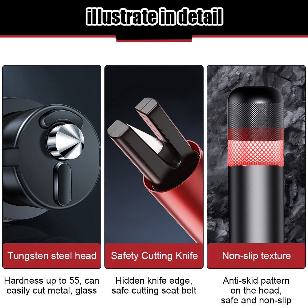 Car Safety Hammer Auto Emergency Glass Window Breaker Seat Belt Cutter