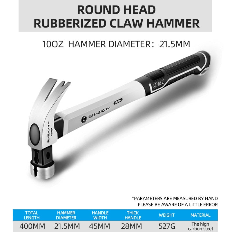 GREENER Heavy Claw Hammer 100Z/130Z Nail puller Hammer Steel Woodworking Striking Tools Magnetic Automatic Nail Suction Hammer