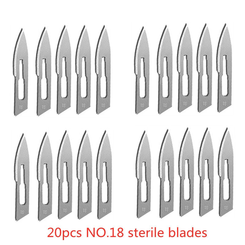 20-100pcs Carbon Steel Surgical Blades