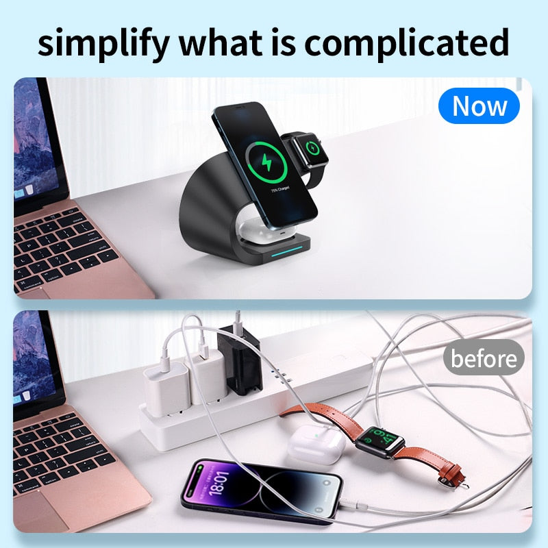 REMAX Magnetic Wireless Charger Stand 15W Induction Universal IP14 Quick Charging Dock