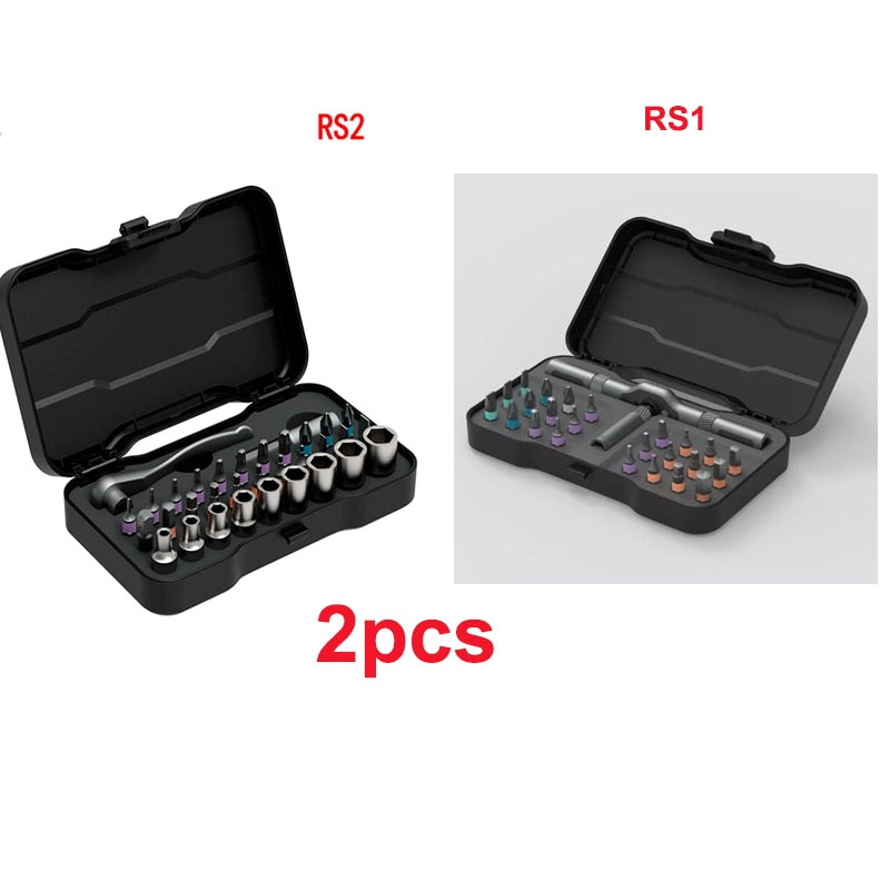 24 in 1 Multi-purpose Ratchet Wrench Screwdriver S2 Magnetic Bits Tools Set