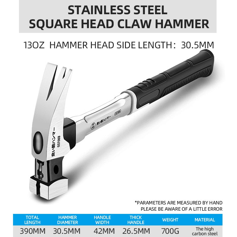 GREENER Heavy Claw Hammer 100Z/130Z Nail puller Hammer Steel Woodworking Striking Tools Magnetic Automatic Nail Suction Hammer