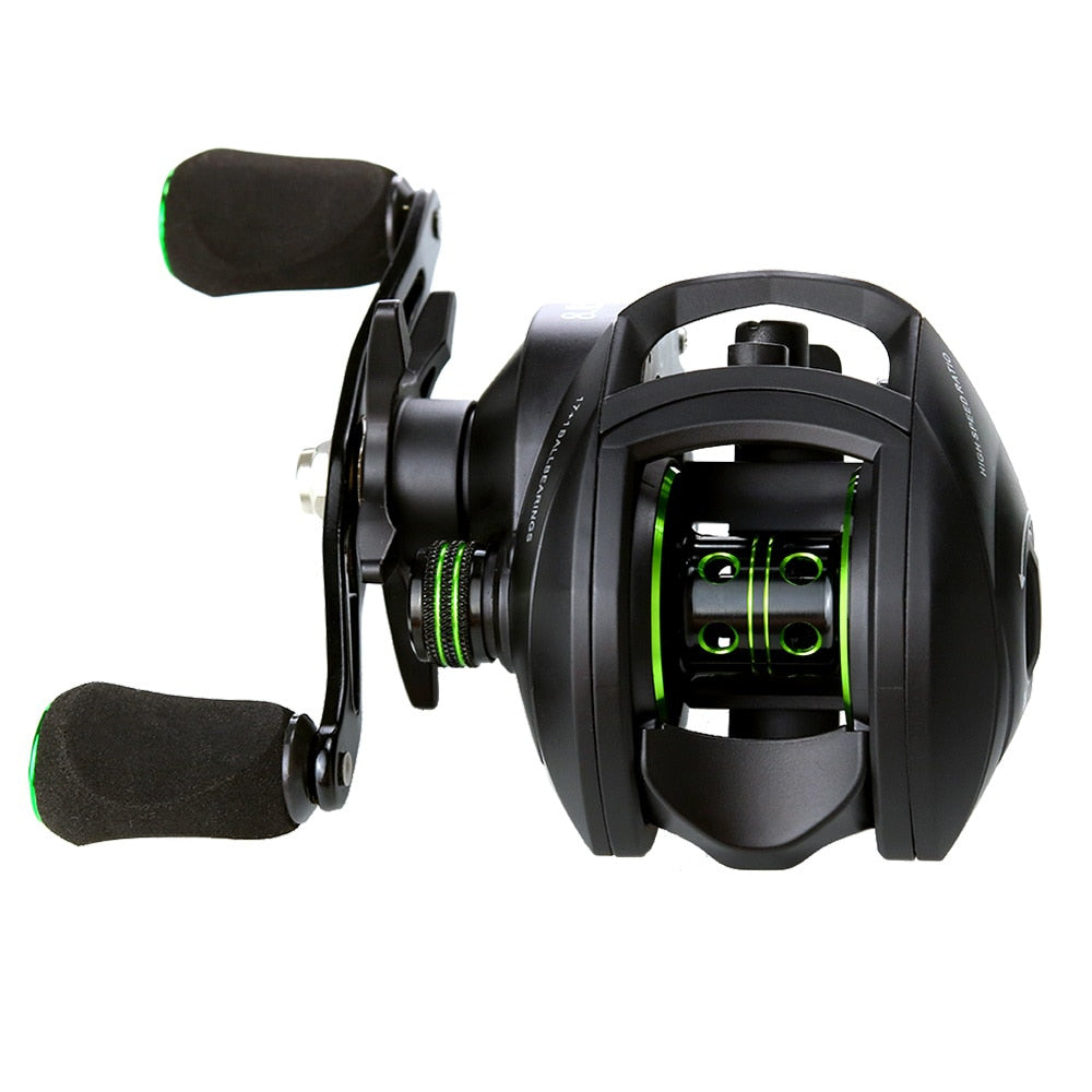 Baitcasting Reel High Speed 8:1:1 Gear Ratio 17+1BB Fresh Saltwater Magnetic Brake System Ultralight Fishing Reel 2000 Seri