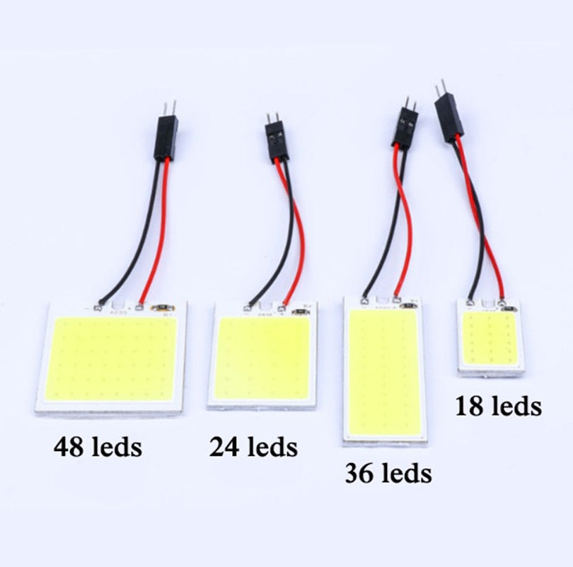 4/8 PCS Car Interior Accessories 18/24/48 SMD T10 4W 12V COB Car Interior Panel LED Lights Lamp Bulb Car Dome Light Car Panel
