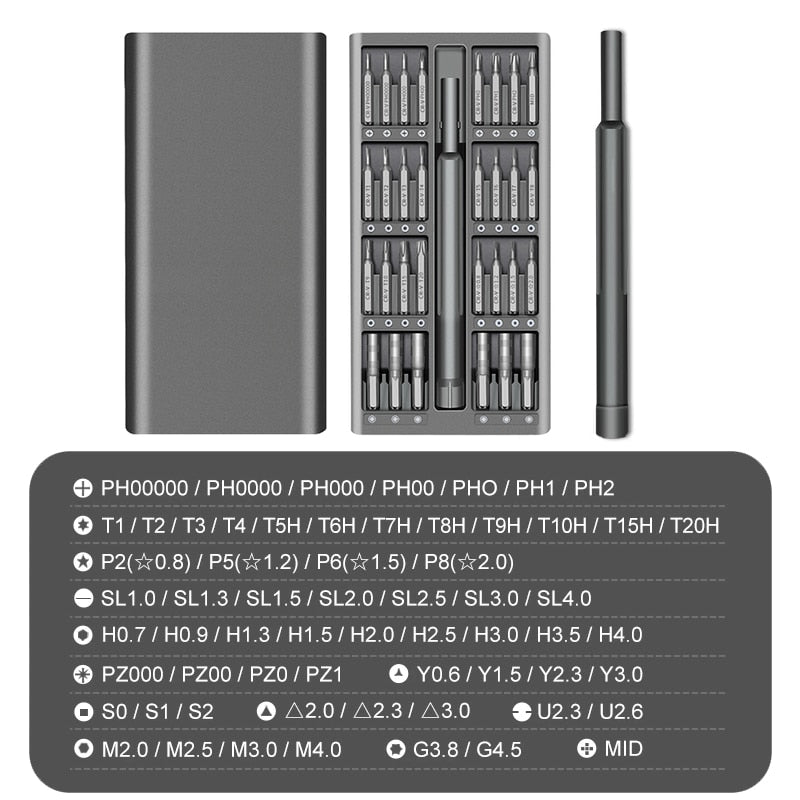 ONENUM Precision Screwdriver Set 25/39/63/130/132/145/170 In 1 Phillips Screw Bits Non-slip Handle Combinational Kit Repair Tool