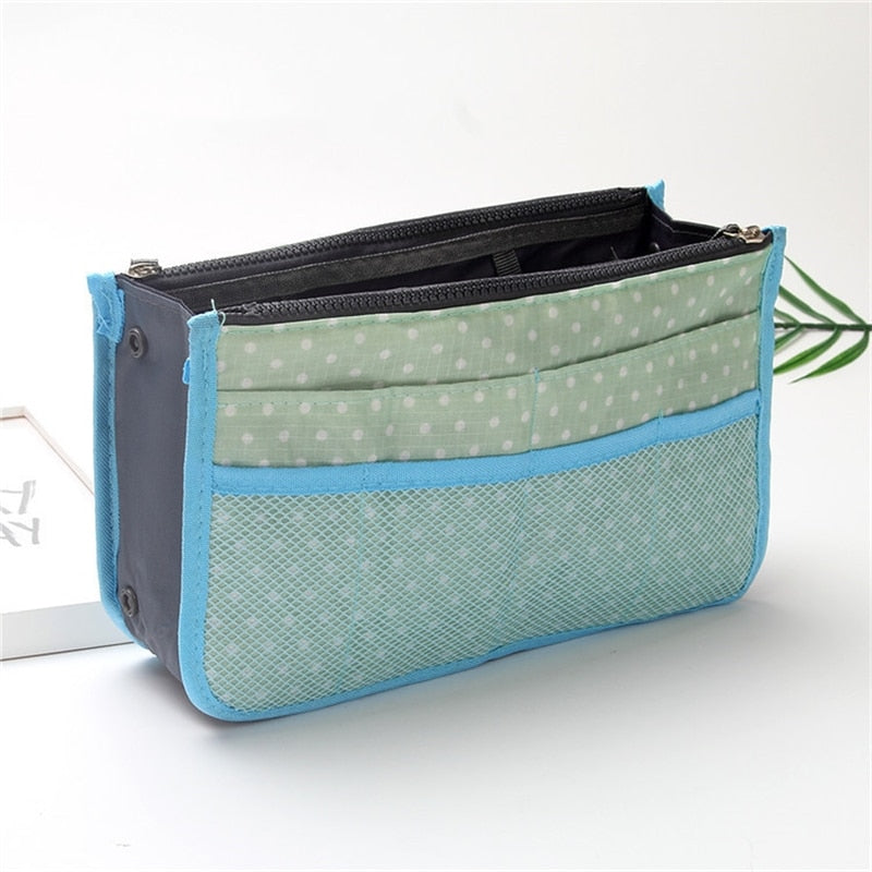 ladies nylon travel Organizer, can be inserted in a purse or handbag