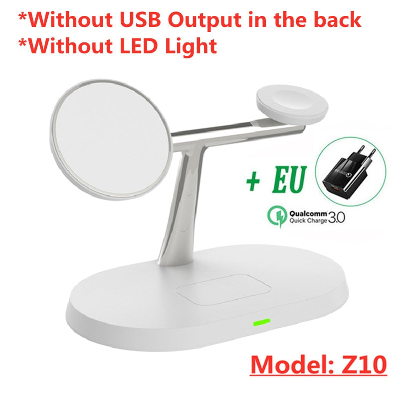 30W 3 in 1 Magnetic Wireless Charger Stand for iPhone 14 13 12 Pro Max Apple Watch Airpods Induction Fast Charging Station