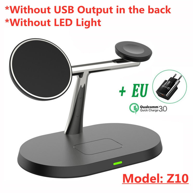 30W 3 in 1 Magnetic Wireless Charger Stand for iPhone 14 13 12 Pro Max Apple Watch Airpods Induction Fast Charging Station