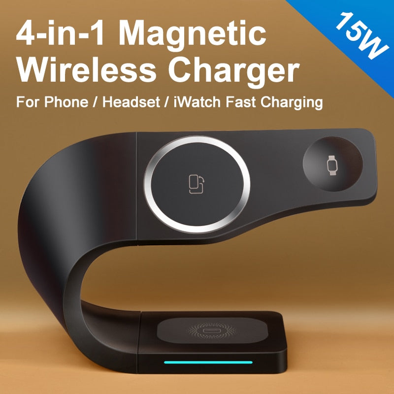 REMAX Magnetic Wireless Charger Stand 15W Induction Universal IP14 Quick Charging Dock