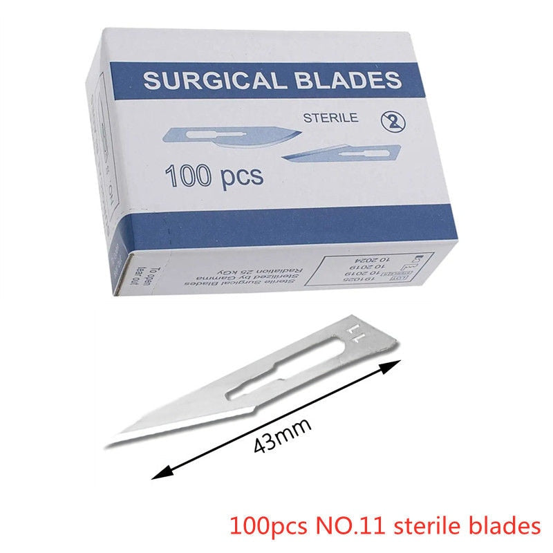 20-100pcs Carbon Steel Surgical Blades