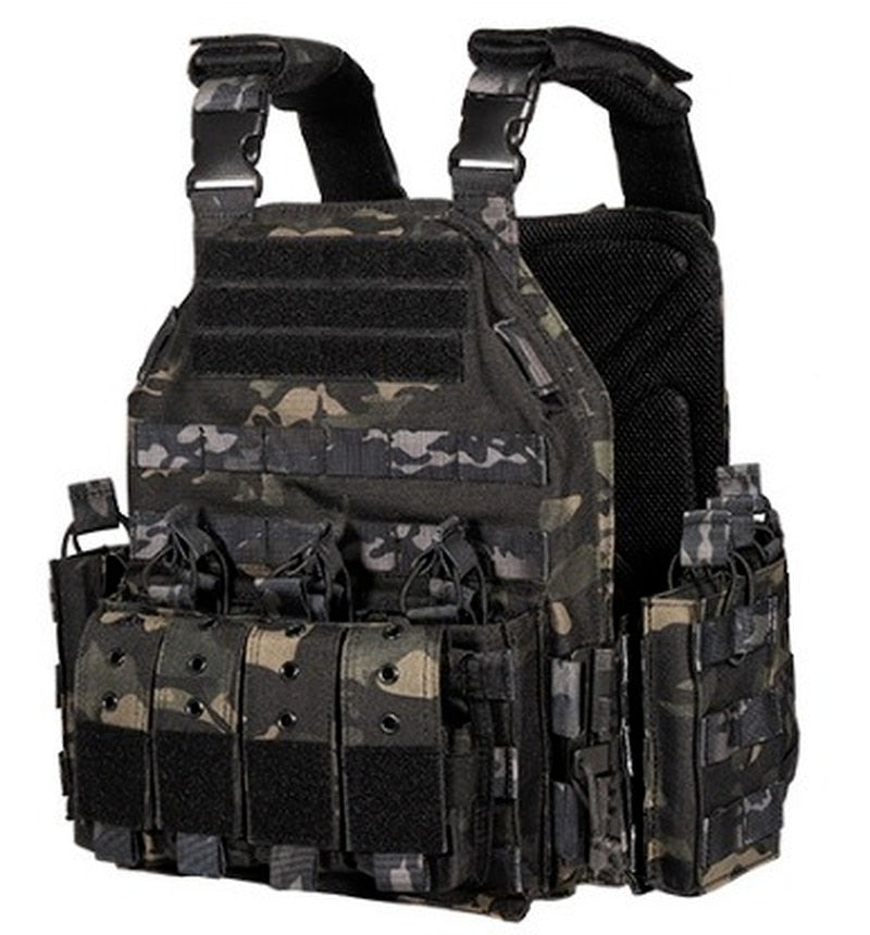 1000D Nylon Plate Carrier Tactical Vest Outdoor Hunting Protective Adjustable MODULAR Vest (AirSoft)