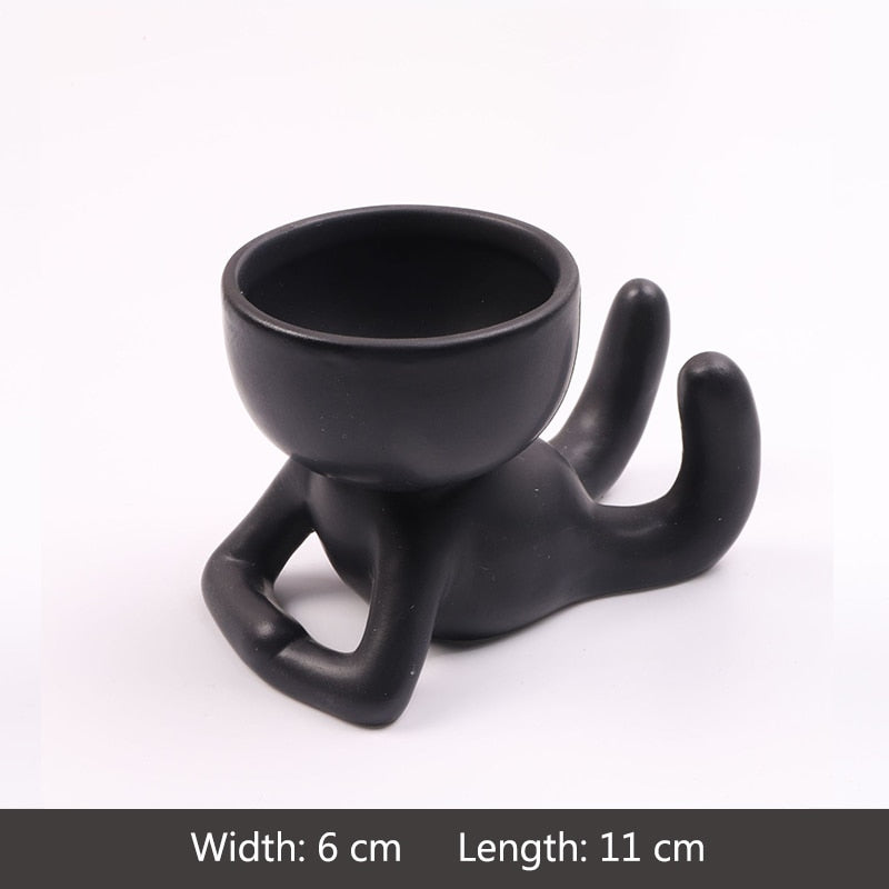 Humanoid Ceramic Flower Pot Succulent Planter