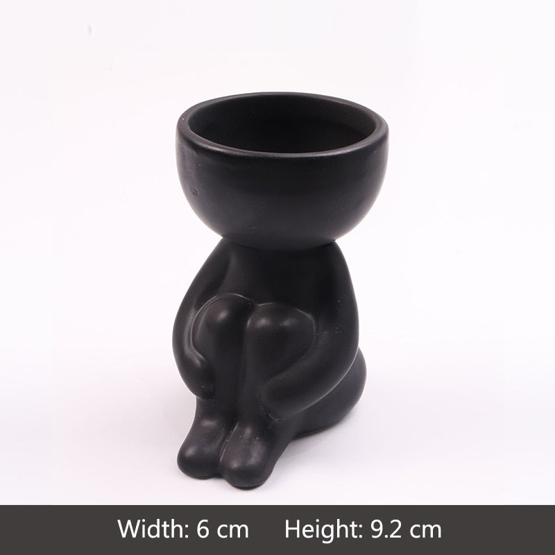 Humanoid Ceramic Flower Pot Succulent Planter