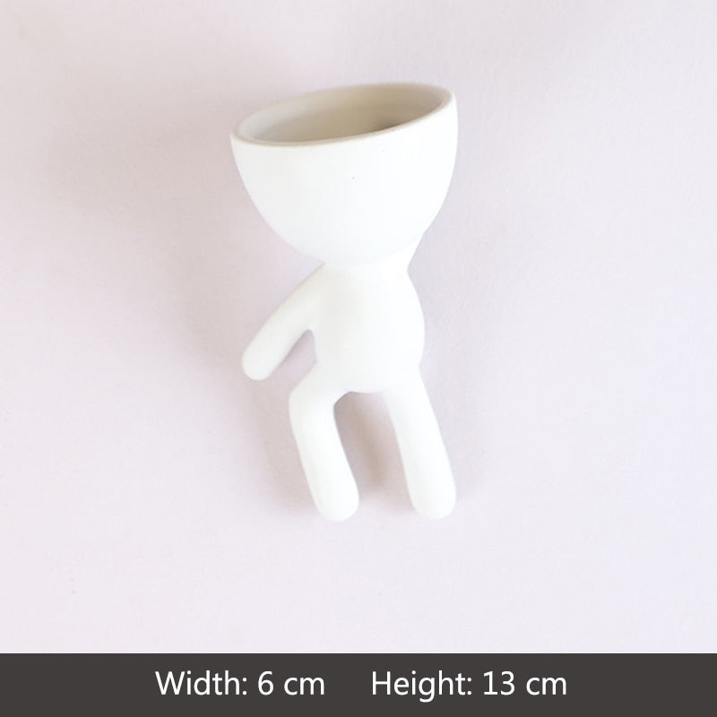 Humanoid Ceramic Flower Pot Succulent Planter
