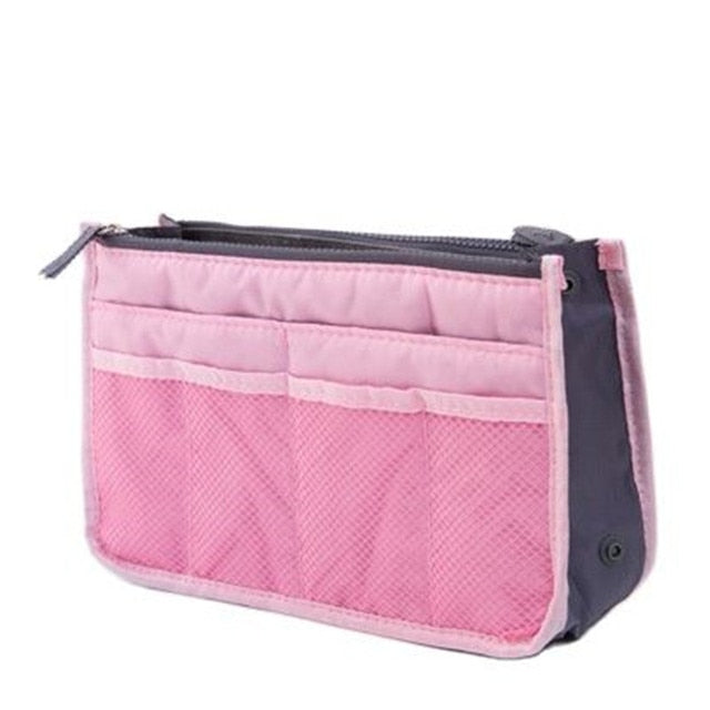 ladies nylon travel Organizer, can be inserted in a purse or handbag