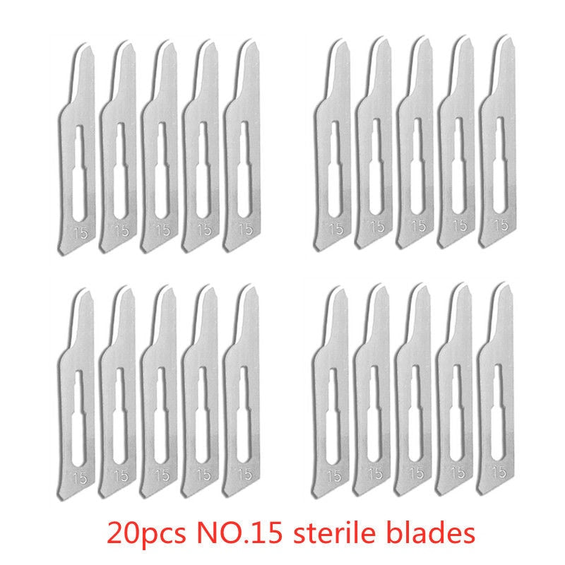20-100pcs Carbon Steel Surgical Blades