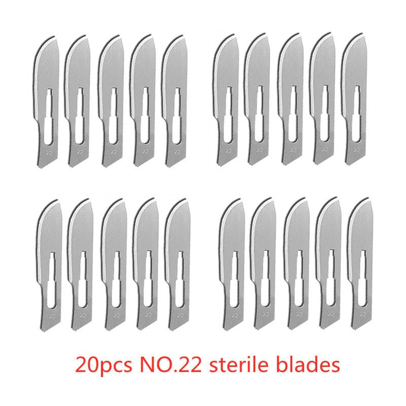 20-100pcs Carbon Steel Surgical Blades
