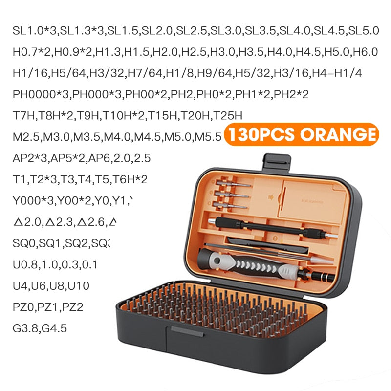 ONENUM Precision Screwdriver Set 25/39/63/130/132/145/170 In 1 Phillips Screw Bits Non-slip Handle Combinational Kit Repair Tool