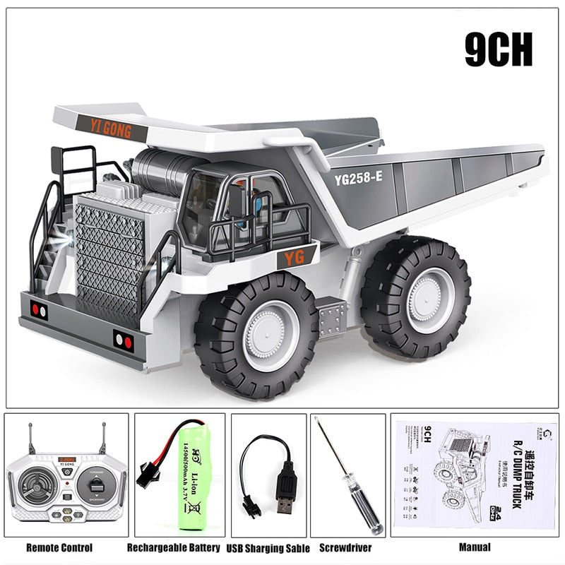 RC Car Children Toys Remote Control Car Toys Radio Control Excavator Dump Truck-Bulldozer
