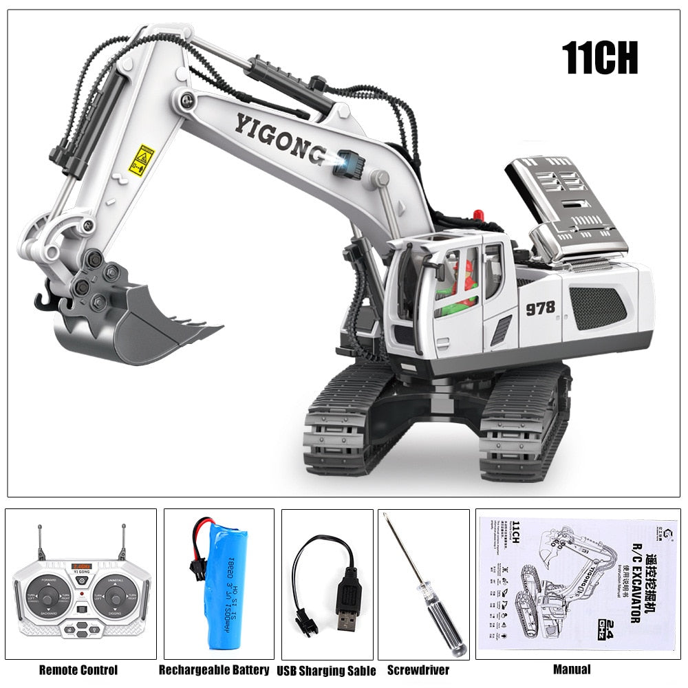 RC Car Children Toys Remote Control Car Toys Radio Control Excavator Dump Truck-Bulldozer